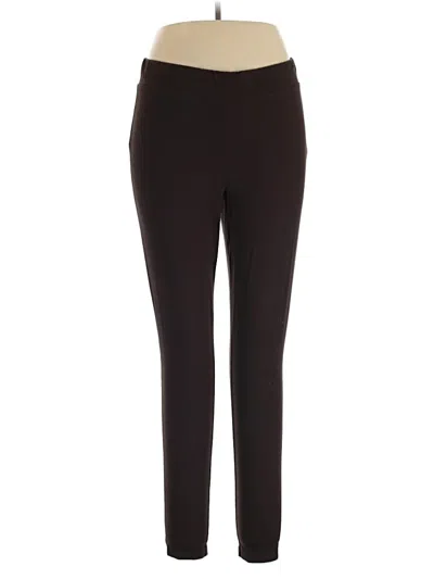 Pre-owned Hue Active Pants In Black
