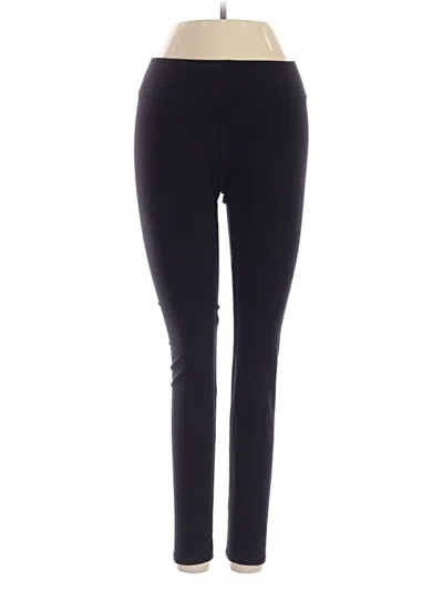 Pre-owned Hue Active Pants In Black