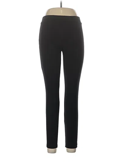 Pre-owned Hue Active Pants In Black