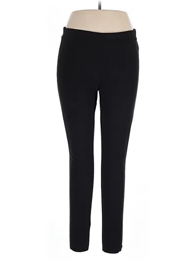 Pre-owned Hue Active Pants In Black