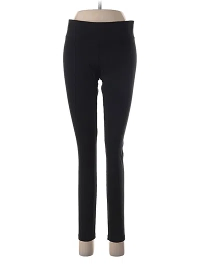 Pre-owned Hue Active Pants In Black