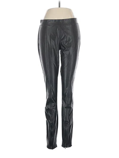 Pre-owned Hue Active Pants In Black