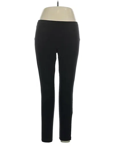 Pre-owned Hue Active Pants In Black