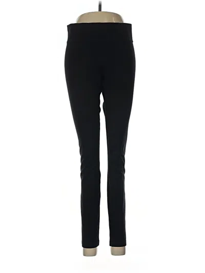Pre-owned Hue Active Pants In Black