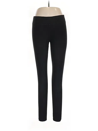 Pre-owned Hue Active Pants In Black