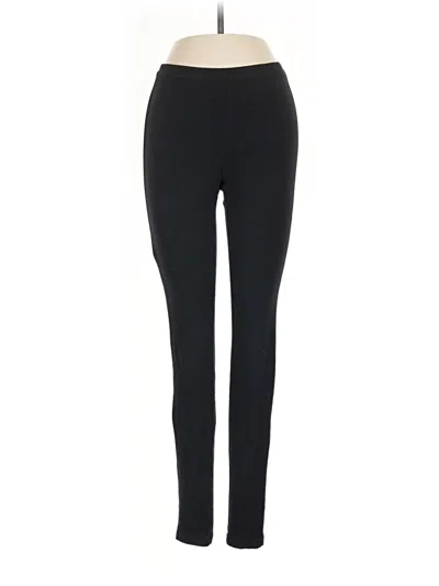 Pre-owned Hue Active Pants In Black