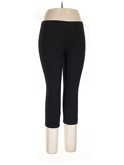 Pre-owned Hue Active Pants In Black
