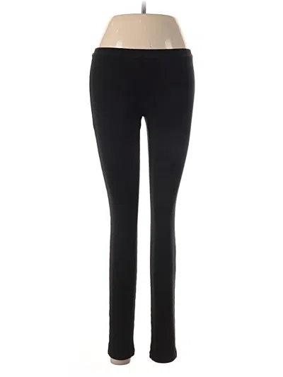 Pre-owned Hue Active Pants In Black