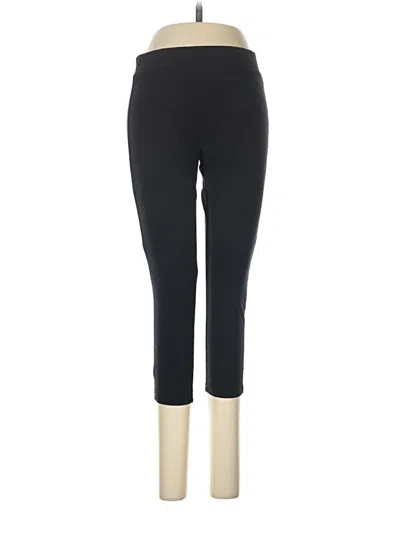 Pre-owned Hue Active Pants In Black
