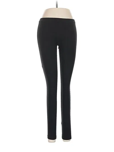 Pre-owned Hue Active Pants In Black