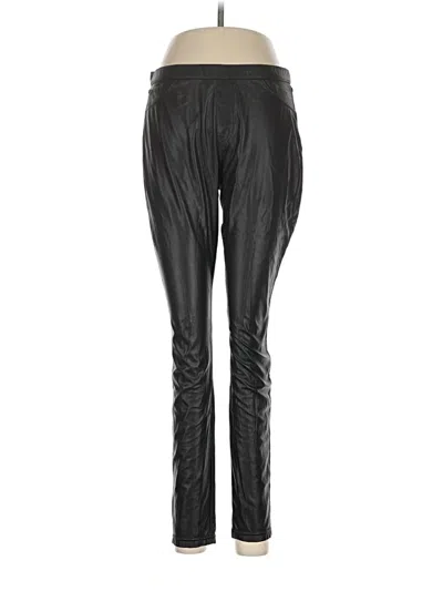 Pre-owned Hue Active Pants In Black