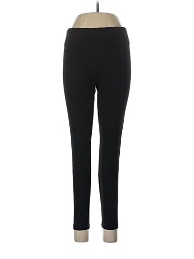 Pre-owned Hue Active Pants In Black