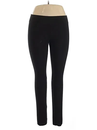 Pre-owned Hue Active Pants In Black