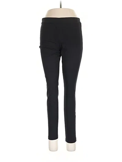 Pre-owned Hue Active Pants In Black