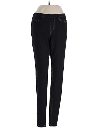 Pre-owned Hue Active Pants In Black