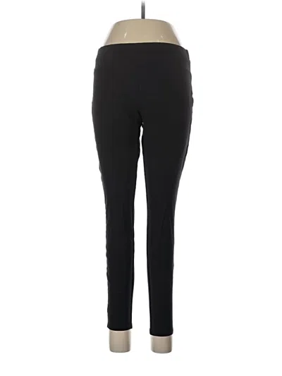 Pre-owned Hue Active Pants In Black