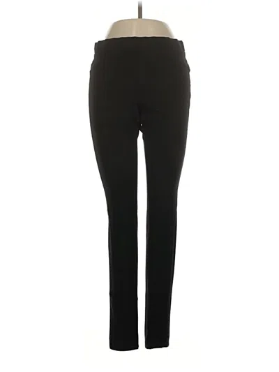 Pre-owned Hue Active Pants In Black