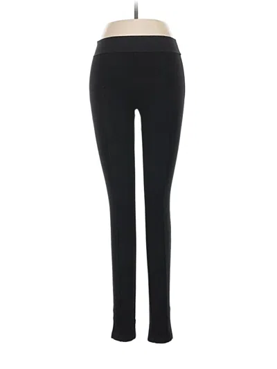 Pre-owned Hue Active Pants In Black