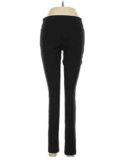 Pre-owned Hue Active Pants In Black