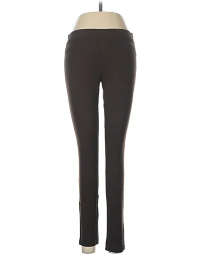 Pre-owned Hue Active Pants In Black