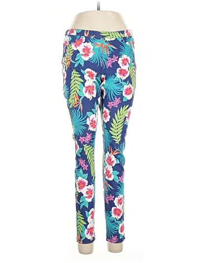 Pre-owned Hue Active Pants In Blue