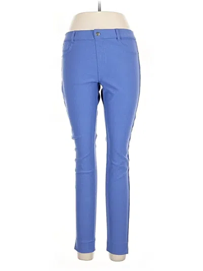 Pre-owned Hue Active Pants In Blue