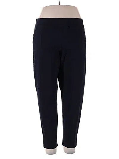 Pre-owned Hue Active Pants In Blue
