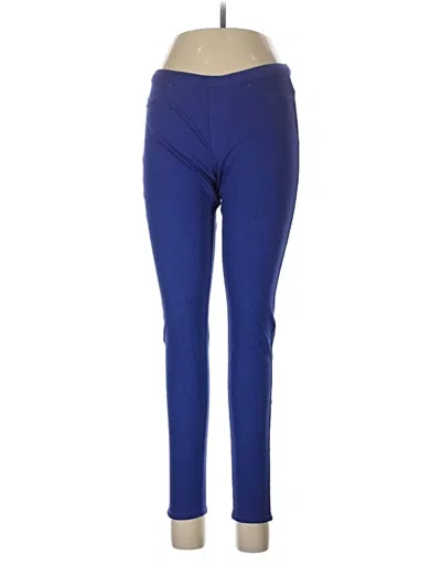 Pre-owned Hue Active Pants In Blue