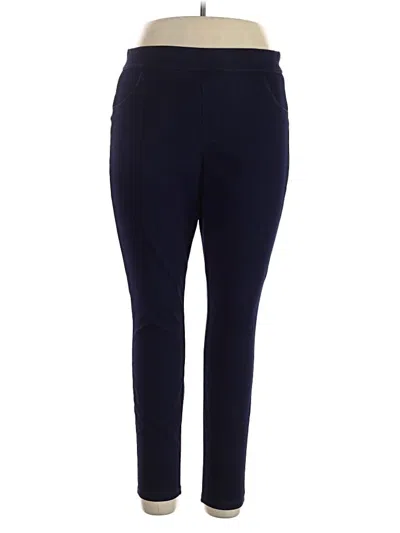 Pre-owned Hue Active Pants In Blue