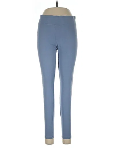 Pre-owned Hue Active Pants In Blue