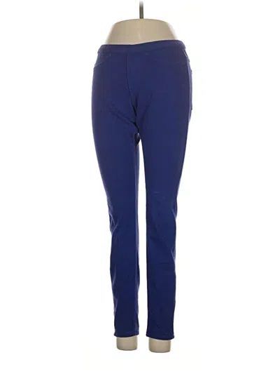 Pre-owned Hue Active Pants In Blue