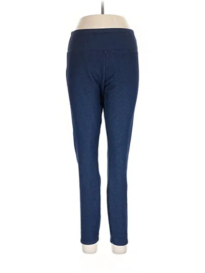 Pre-owned Hue Active Pants In Blue