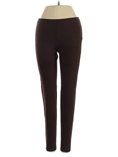 Pre-owned Hue Active Pants In Brown
