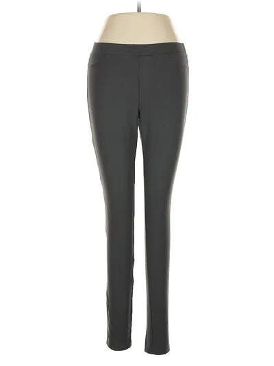 Pre-owned Hue Active Pants In Gray