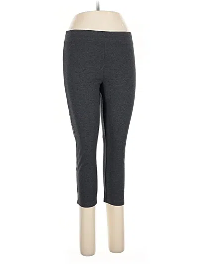 Pre-owned Hue Active Pants In Gray