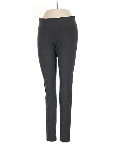 Pre-owned Hue Active Pants In Gray
