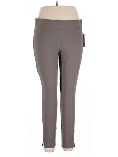 Pre-owned Hue Active Pants In Gray