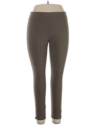 Pre-owned Hue Active Pants In Gray