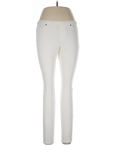 Pre-owned Hue Active Pants In Ivory
