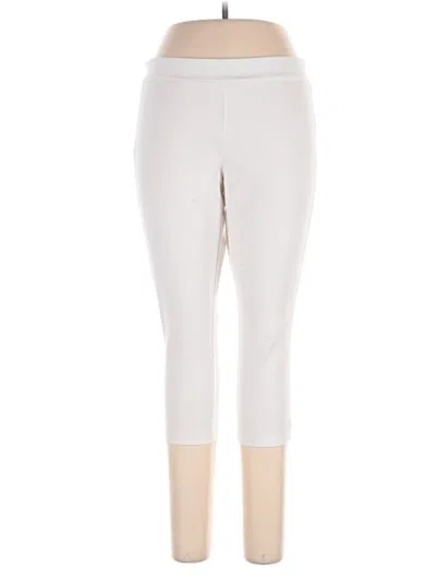 Pre-owned Hue Active Pants In Ivory