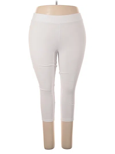 Pre-owned Hue Active Pants In Ivory