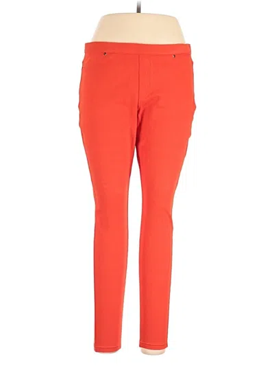 Pre-owned Hue Active Pants In Orange