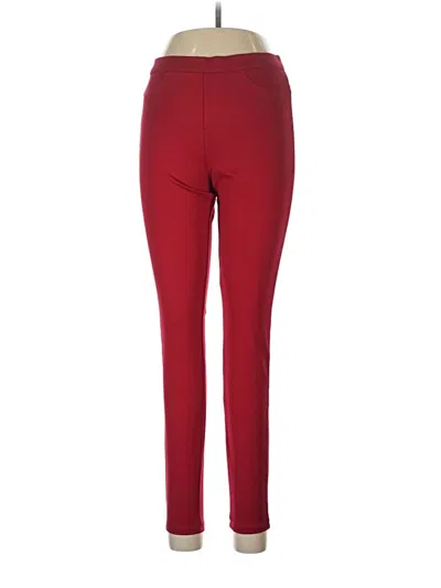 Pre-owned Hue Active Pants In Red