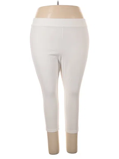 Pre-owned Hue Active Pants In White