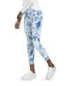 Hue Active Tonal Tie Dye Skimmer Capris In Blue