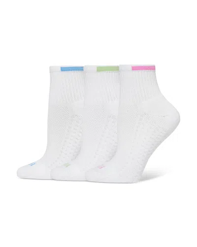 Hue Air Cush Mini Crew Socks, Set Of 3 In White