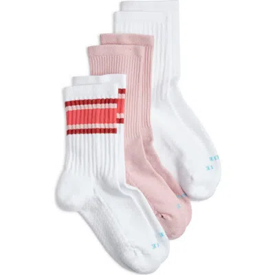 Hue Air Cushion Assorted 3-pack Crew Socks In Pink Stripe Pack