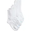 Hue Air Cushion Assorted 3-pack Crew Socks In White Pack