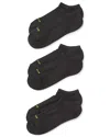 Hue Air Cushion No-show Socks, Set Of 3 In Black