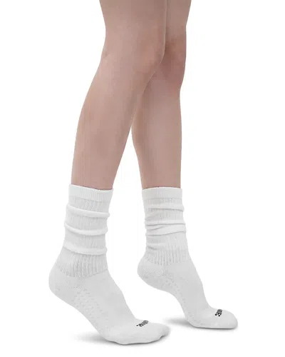 Hue Air Cushion Scrunch Crew Socks, Pack Of 2 In White